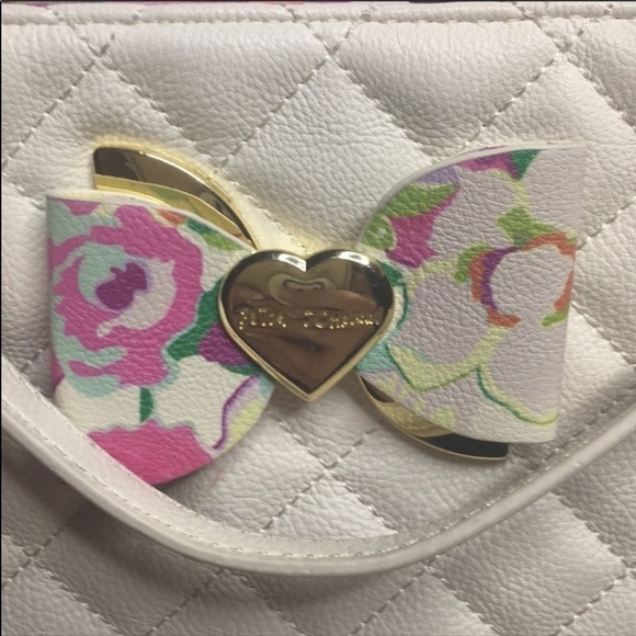 Betsey Johnson satchel with crossbody strap - Picture 4 of 10